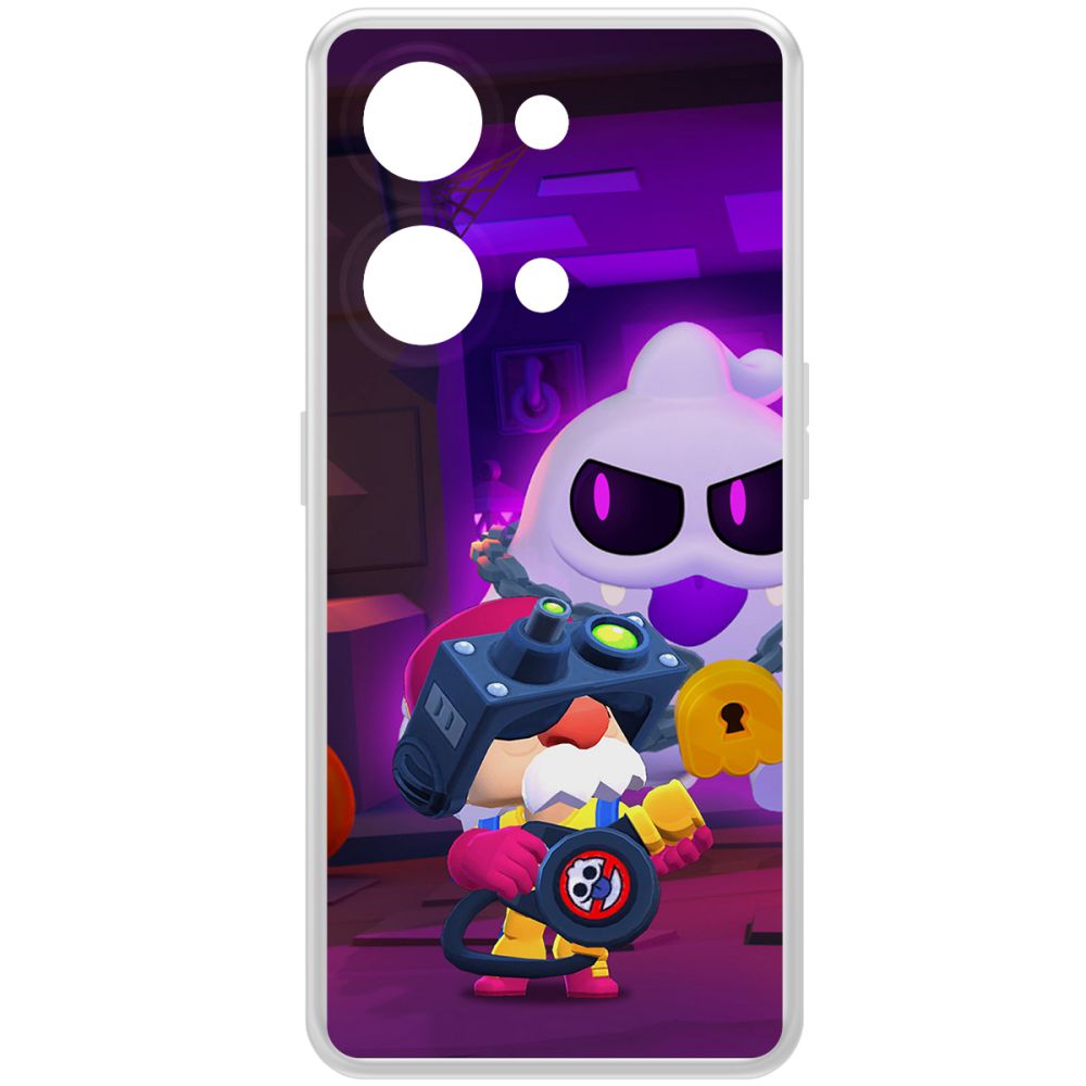 

Чехол-накладка Clear Case Brawl Stars-Охотник за Скуиками Гэйл для OnePlus Nord 3 5G, Прозрачный