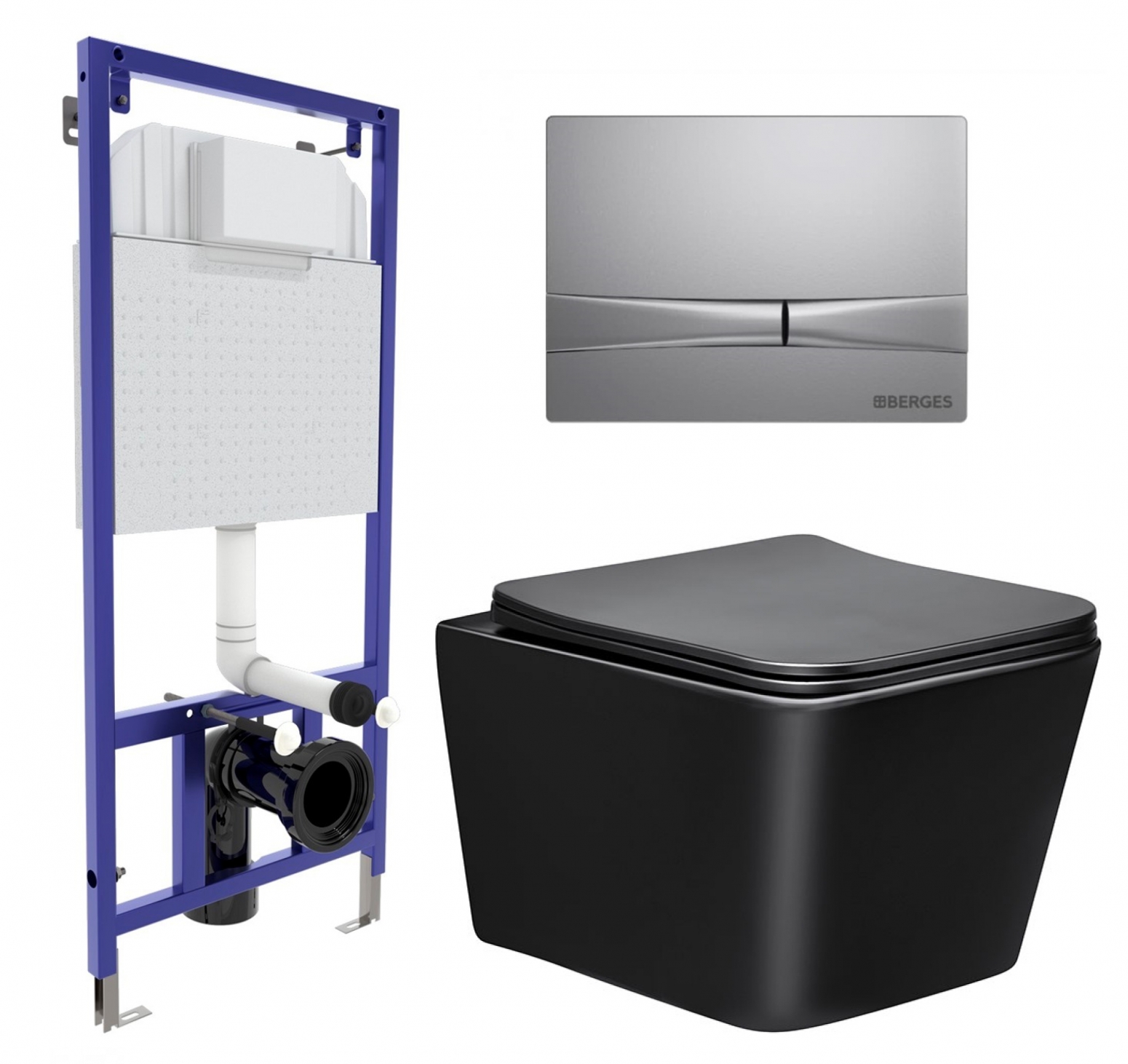 

Комплект: инсталляция Berges Wasserhaus + унитаз Q-Line + кнопка хром матовая, 525009