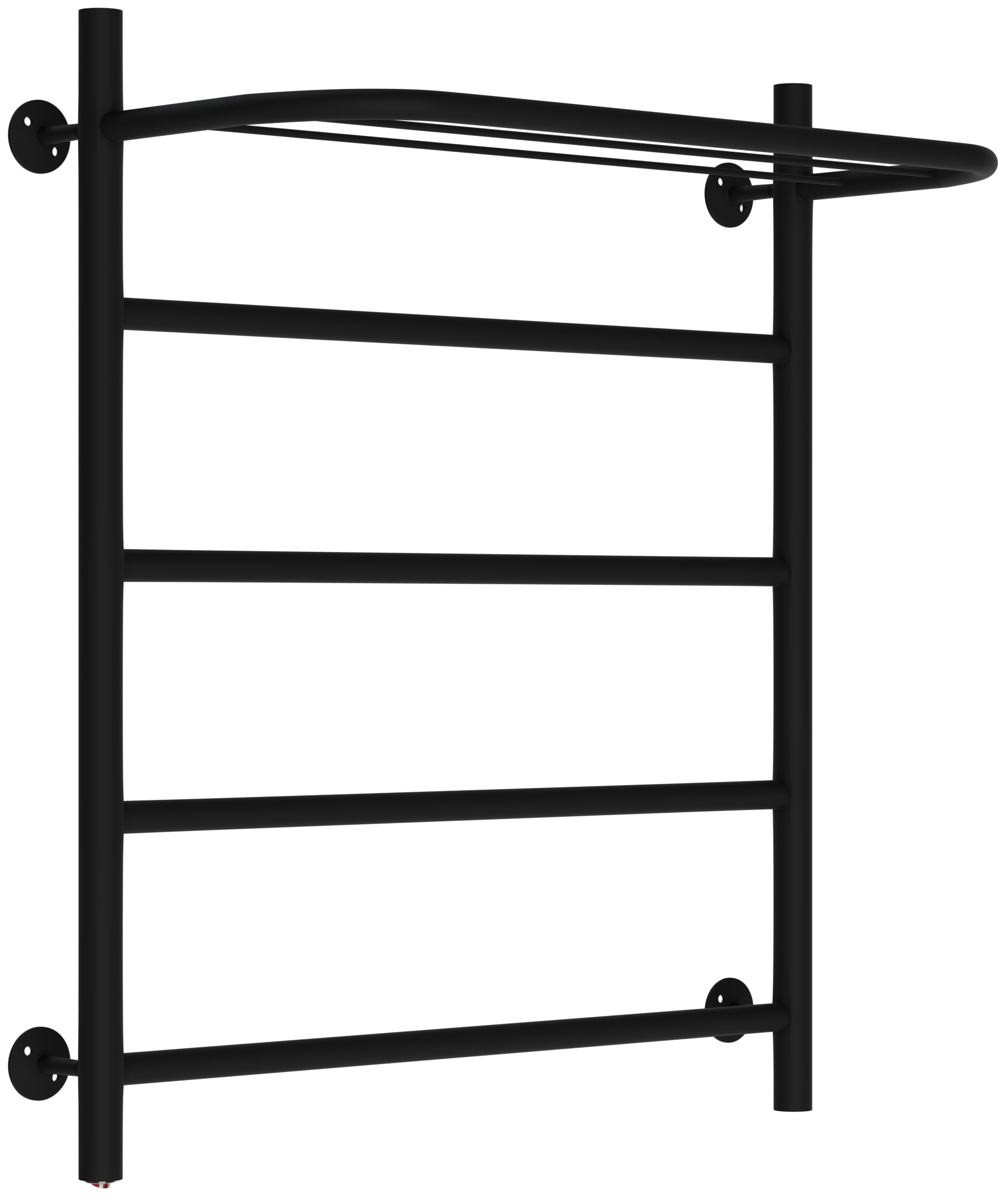 фото Электрический полотенцесушитель termax лесенка 500х600 3/4" 4 полки, чёрный