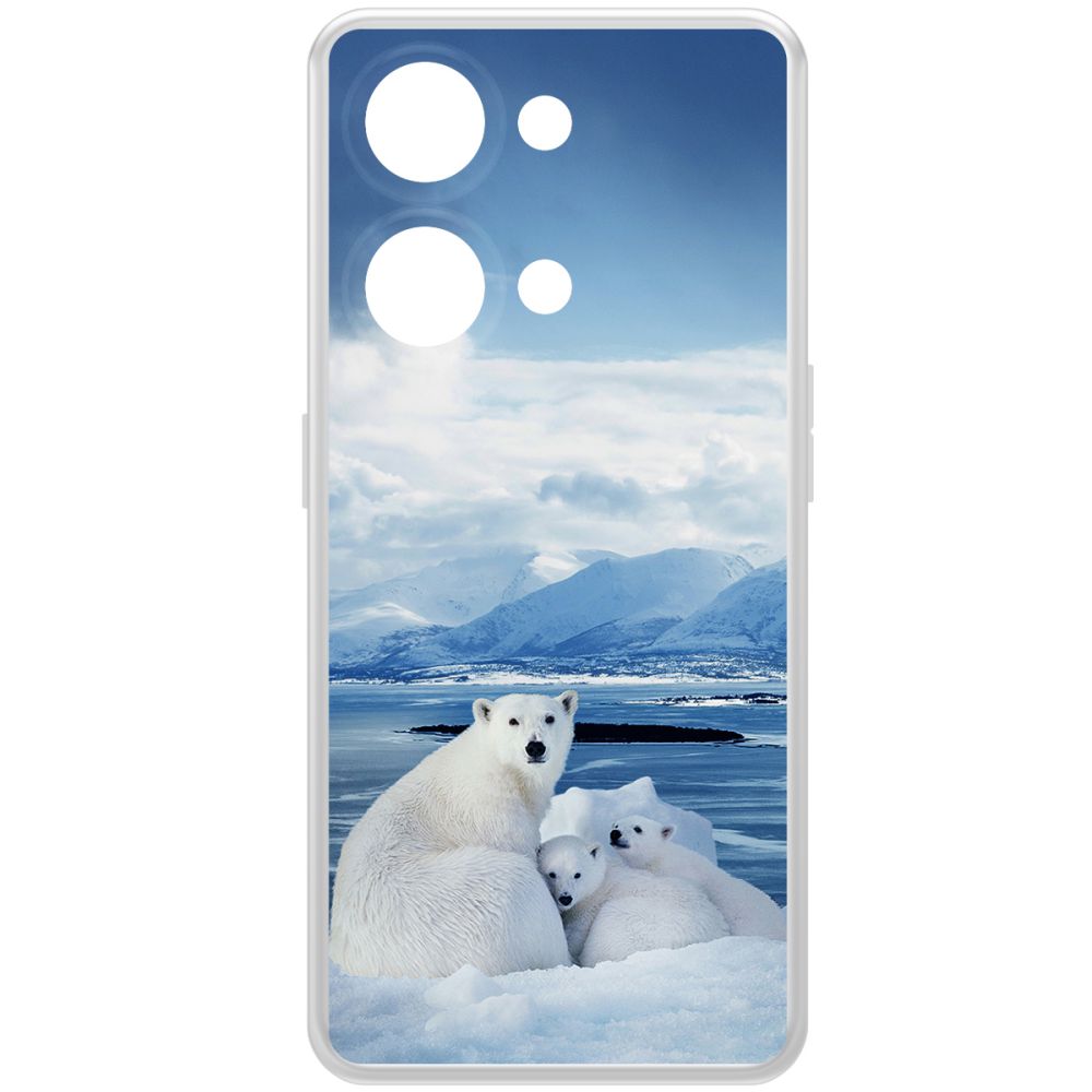 

Чехол-накладка Krutoff Clear Case Полярные медведи для OnePlus Nord 3 5G, Прозрачный