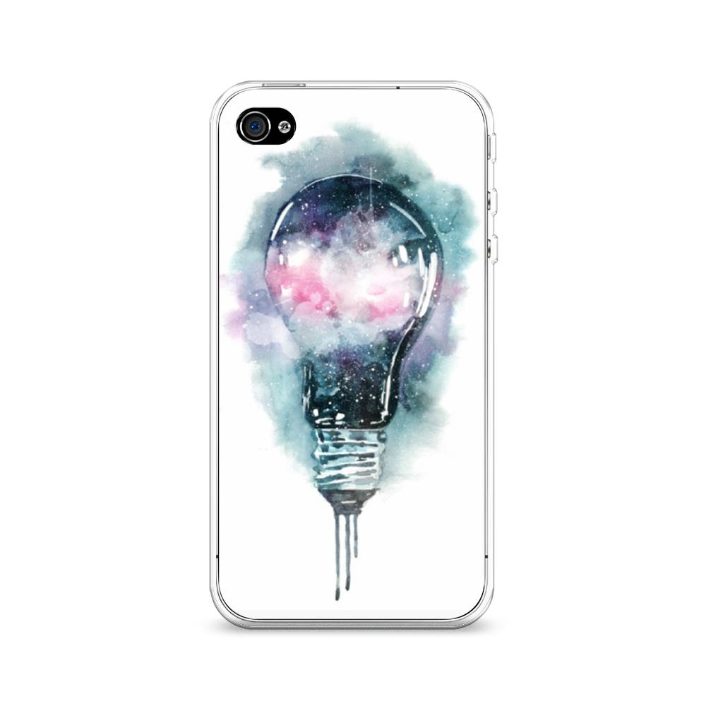 

Чехол на Apple iPhone 4 "Волшебная лампа", Белый;серый, 10150-4