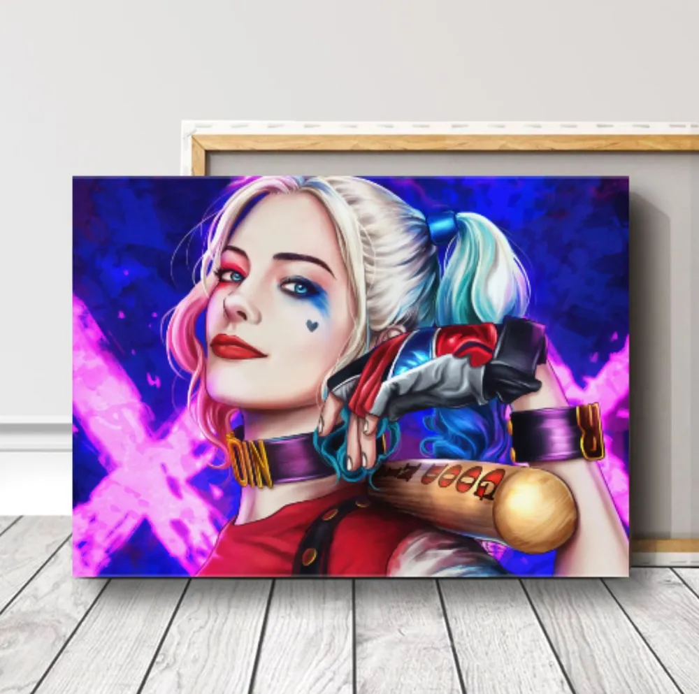 

Картина Harley Quinn 60*90см на искусственном холсте