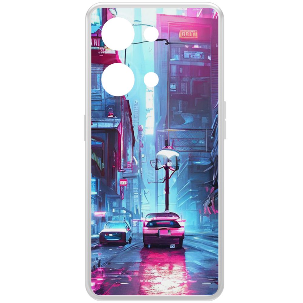 

Чехол-накладка Krutoff Clear Case Киберпанк Улица для OnePlus Nord 3 5G, Прозрачный