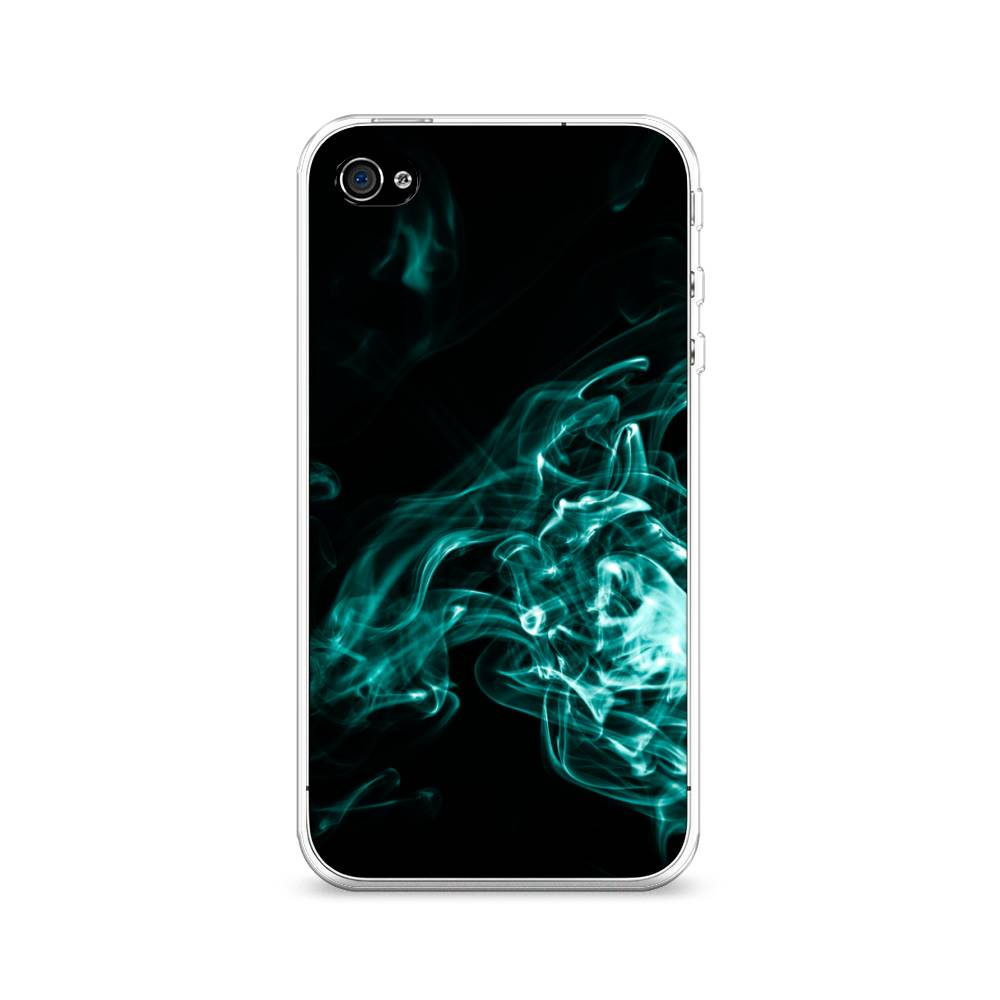 

Чехол на Apple iPhone 4 "Дым", Голубой;черный, 10150-3