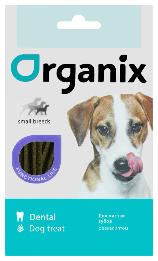 Лакомство для собак Organix Dental Палочки-зубочистки для малых пород с эвкалиптом 45 г
