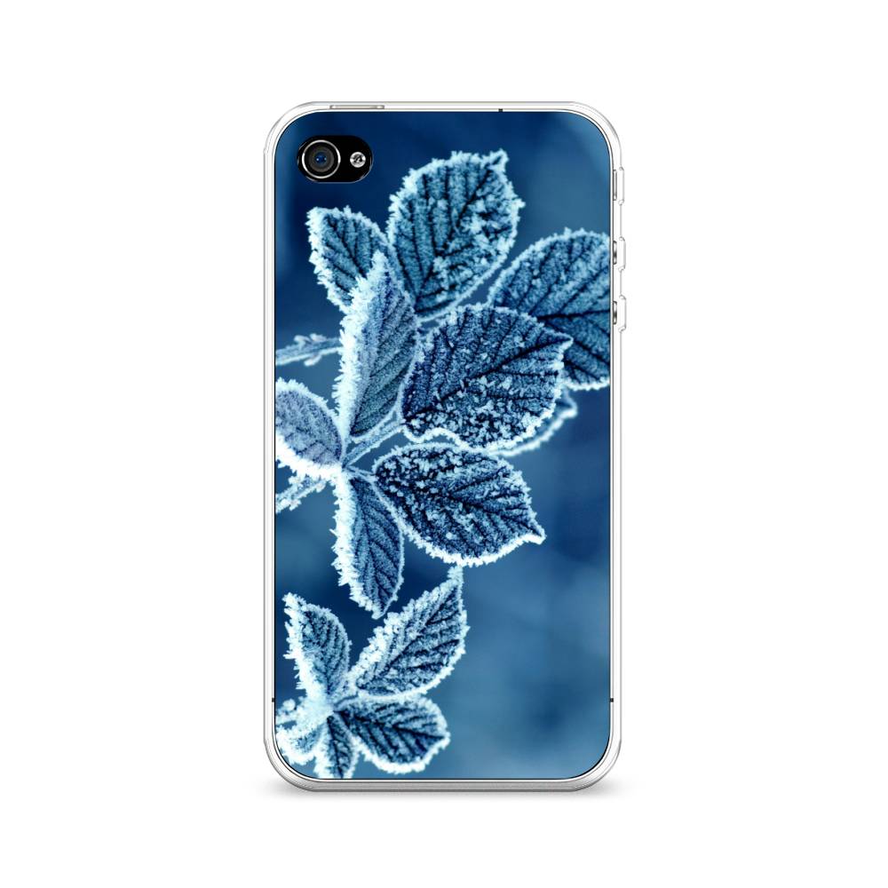 

Чехол на Apple iPhone 4/4S "Зима 6", Голубой;белый, 10150-2