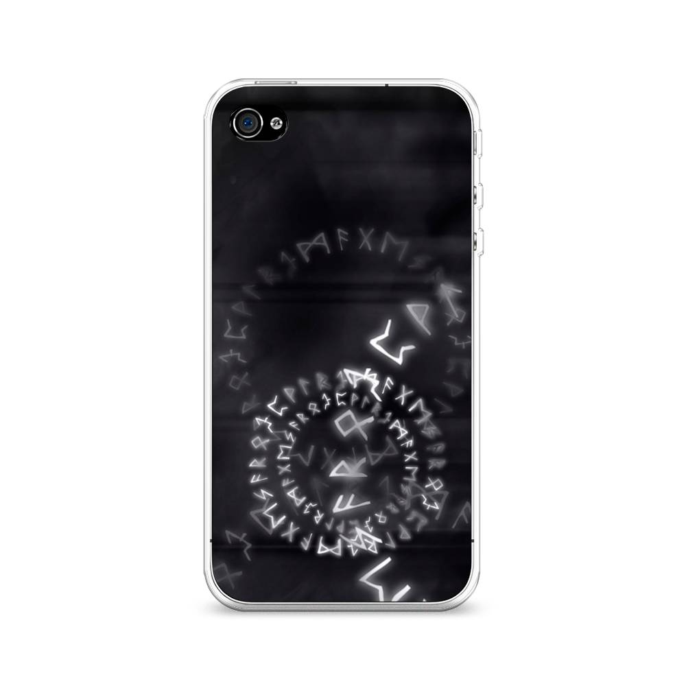 

Чехол на Apple iPhone 4/4S "Руны", Серый;черный, 10150-3