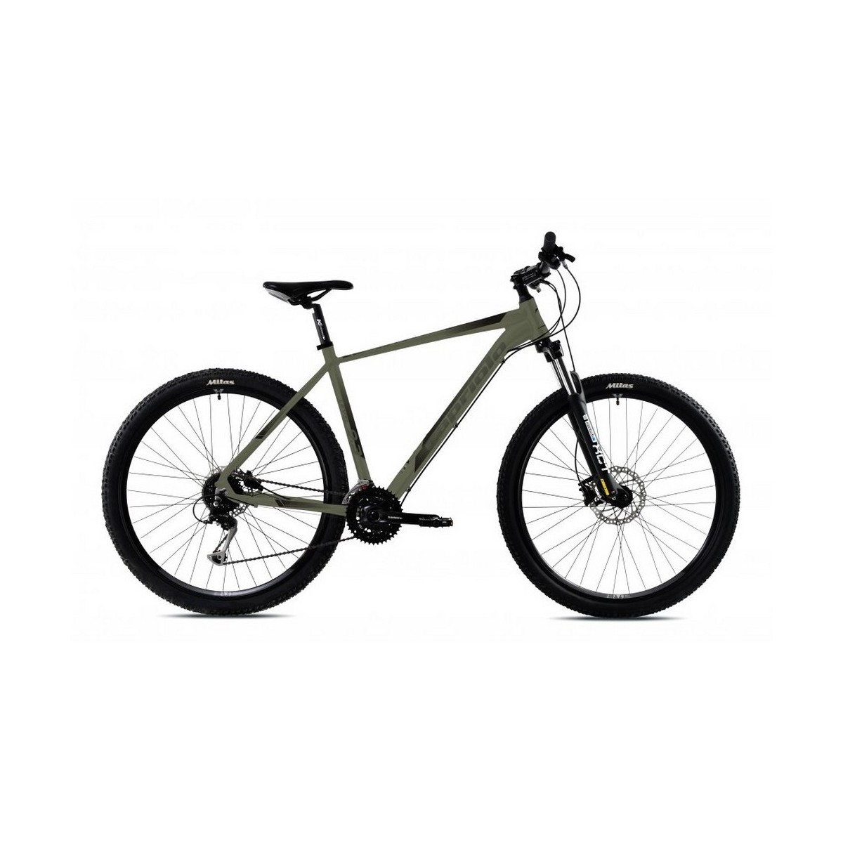 Велосипед CAPRIOLO MTB LEVEL 9.3 29'' 3 X 8, ALU 19'' резеда мат - зелёный - серый 2024