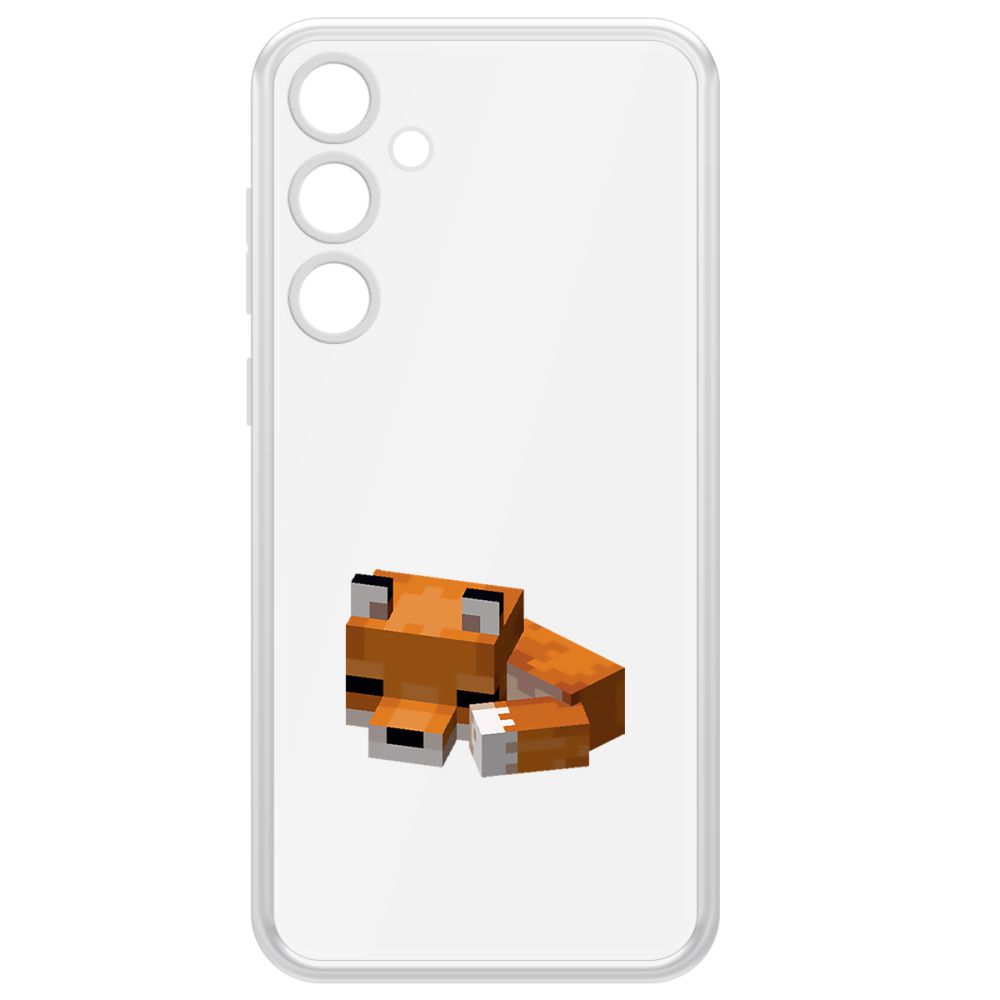 Чехол-накладка Clear Case Minecraft-Спящий Лисенок для Samsung Galaxy A35 5G (A356)