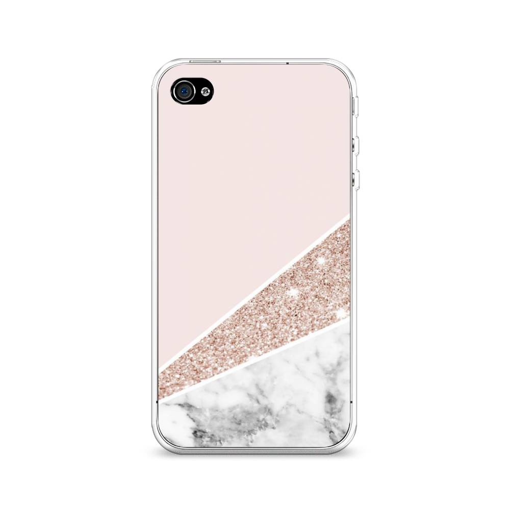 

Чехол на Apple iPhone 4/4S "Блестящий розовый мрамор", 10150-3