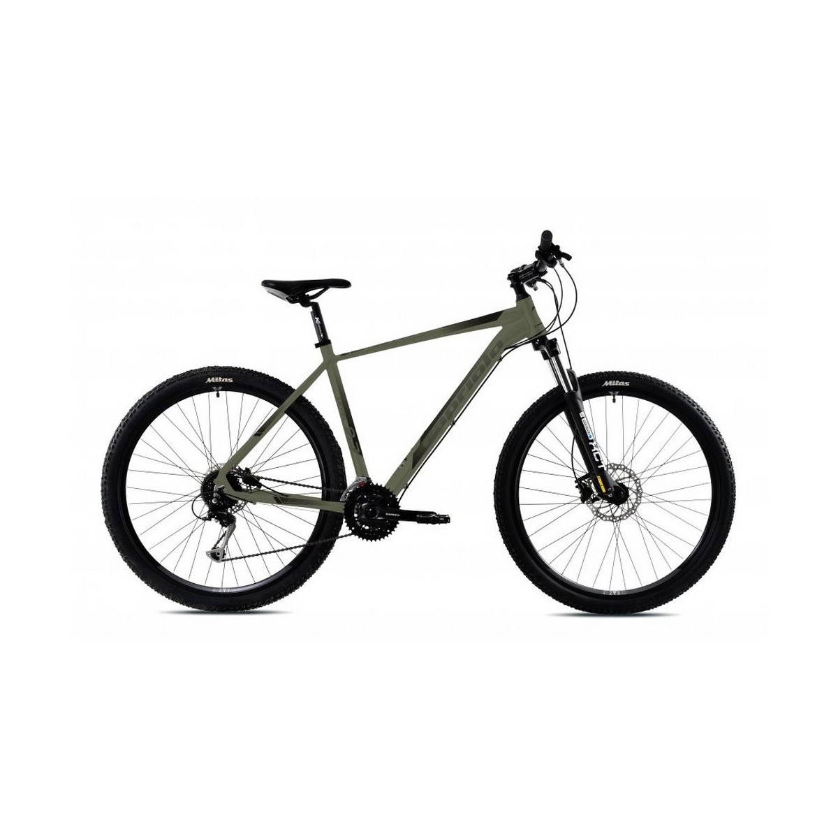 Велосипед CAPRIOLO MTB LEVEL 9.3 29'' 3 X 8, ALU 21'' резеда мат - зелёный - серый 2024