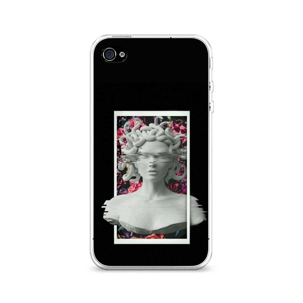 

Чехол на Apple iPhone 4/4S "Web Punk Медуза Горгона", Черный;серый, 10150-6
