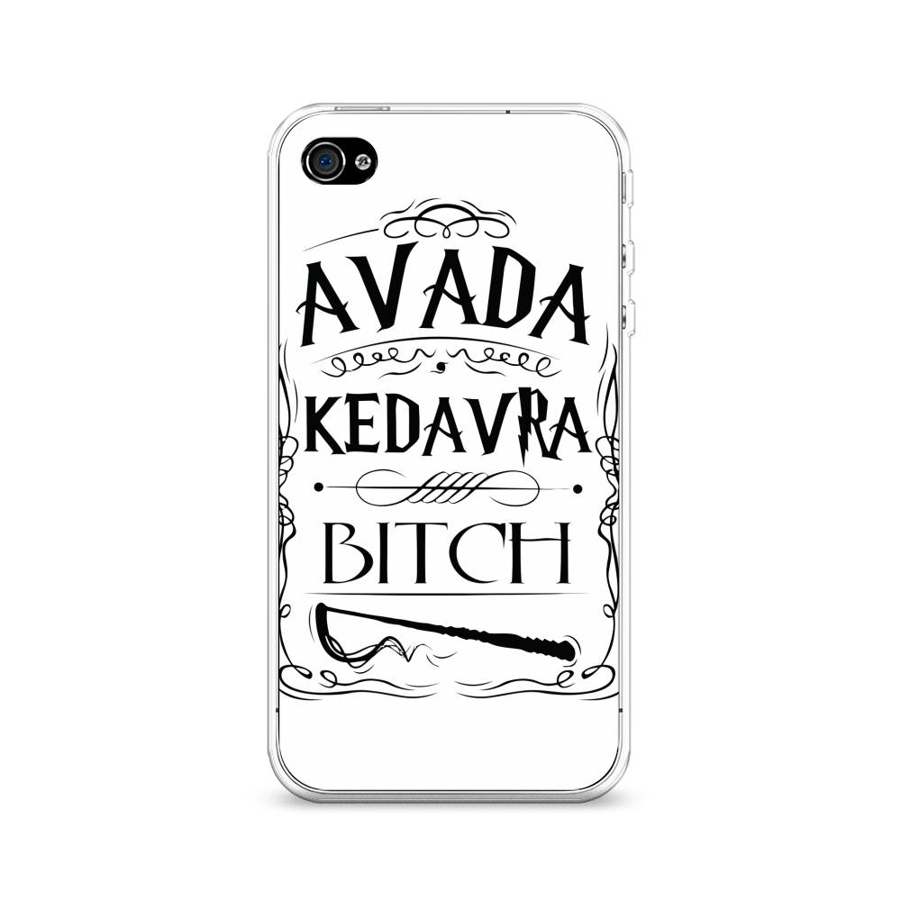 

Чехол на Apple iPhone 4/4S "Avada kedavra bitch", Белый;серый;черный, 10150-6