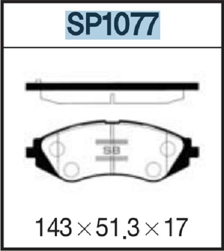 

Тормозные колодки Sangsin brake дисковые SP1077, SP1077