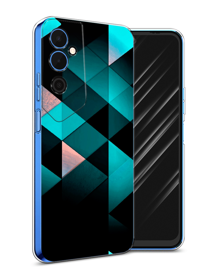 

Чехол Awog на Tecno Pova Neo 2 / Техно Пова Нео 2 "Геометрия 16", Голубой;черный