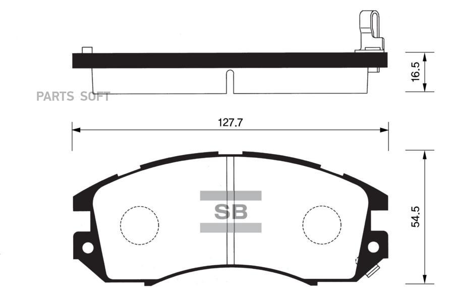 

Тормозные колодки Sangsin brake передние SP1120, SP1120