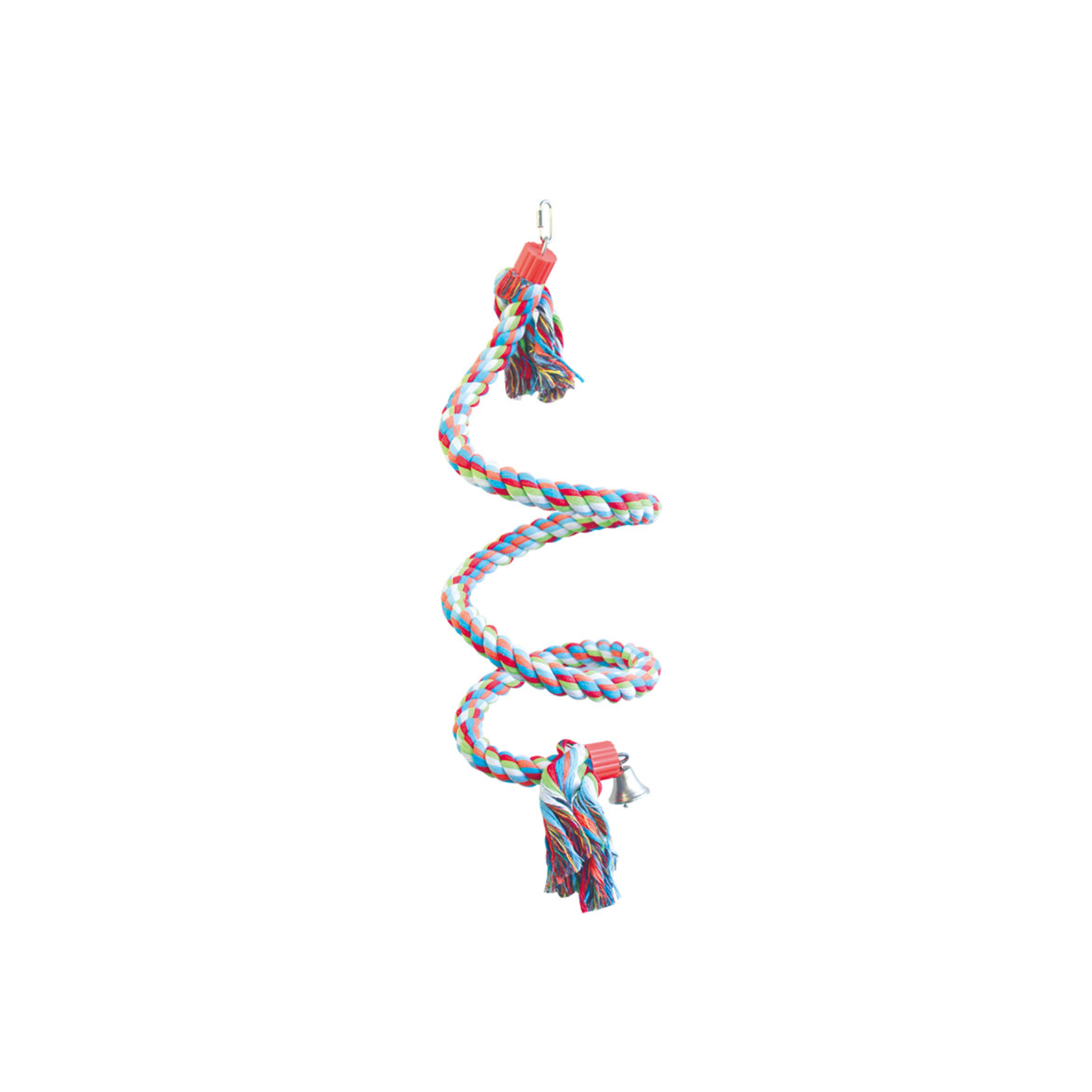 Игрушка для птиц SkyRus Хлопковый завиток, разноцветный, хлопок, 2,2х160 см