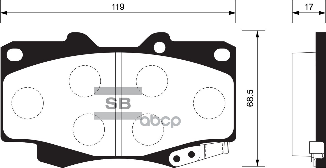 

Тормозные колодки Sangsin brake передние SP1375, SP1375