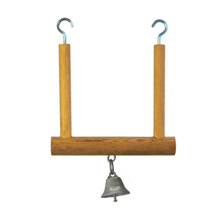 Игрушка для птиц SkyRus Деревянные качели, бежевая, дерево, 19х12,5 см
