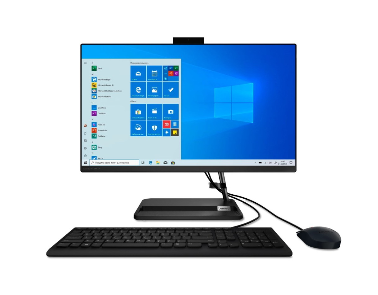 фото Моноблок lenovo ideacentre aio 3 24itl6 black (f0g0005grk)