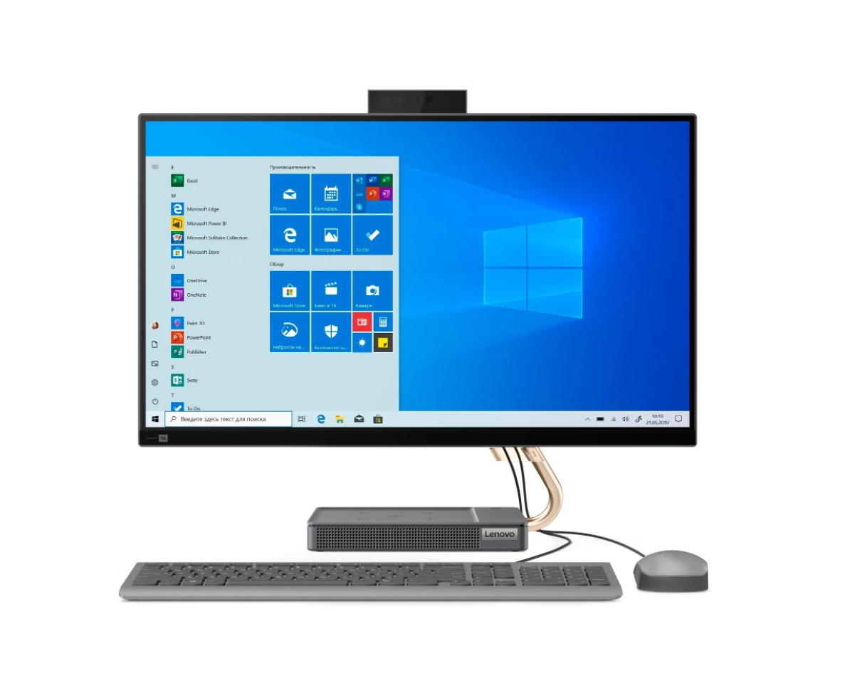 фото Моноблок lenovo ideacentre aio 5 gen 6 gray (f0g4000nrk)