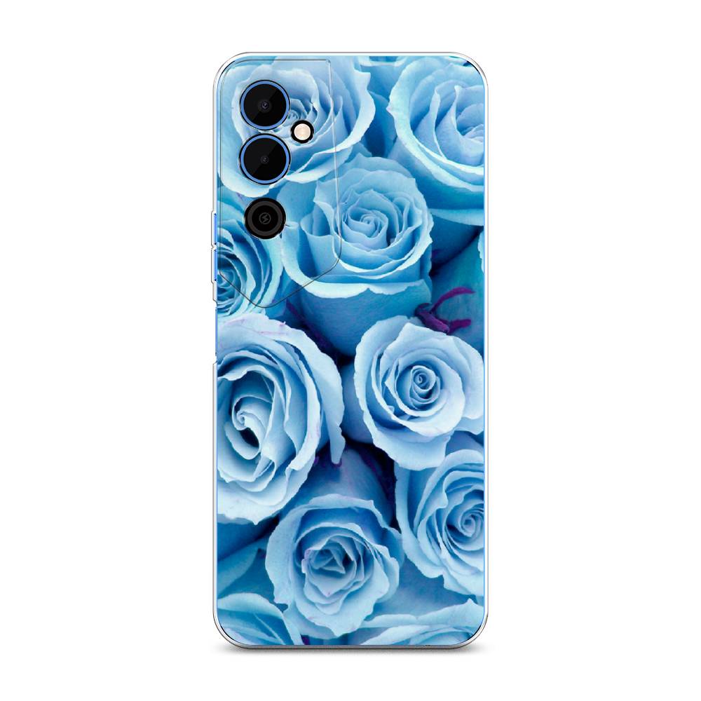 

Чехол Awog на Tecno Pova Neo 2 / Техно Пова Нео 2 "Лазурные розы", Голубой