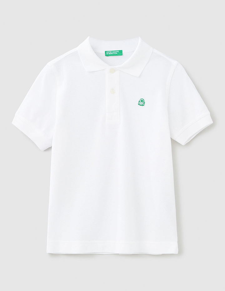 

Поло для мальчиков Benetton цв. белый р.146, CCC_3089C3135