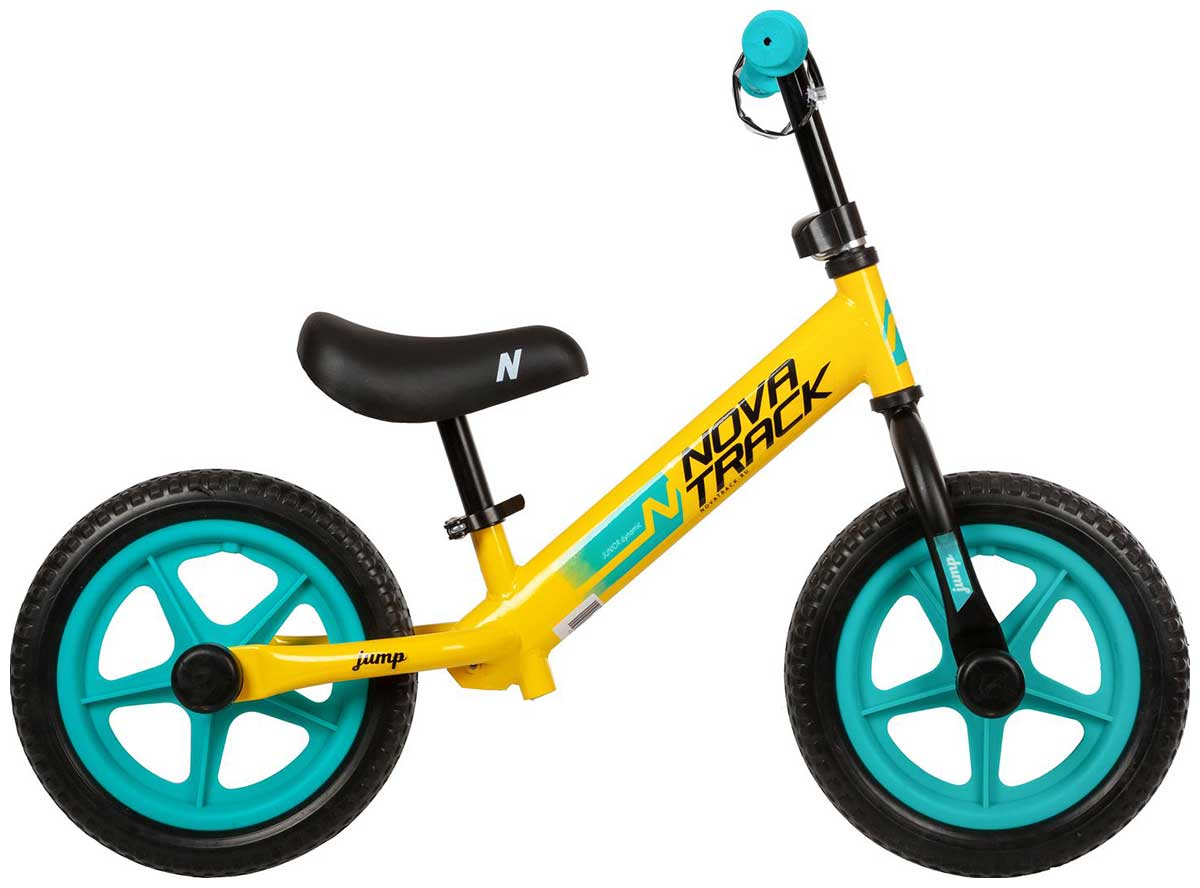 Беговел Novatrack 12'' JUMP лаймовый, сталь 12JUMP.GN22 беговел novatrack jump 12