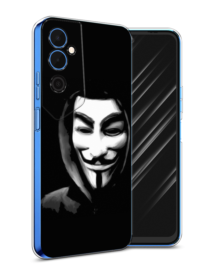 

Чехол Awog на Tecno Pova Neo 2 / Техно Пова Нео 2 "Анонимус", Черный;серый;белый
