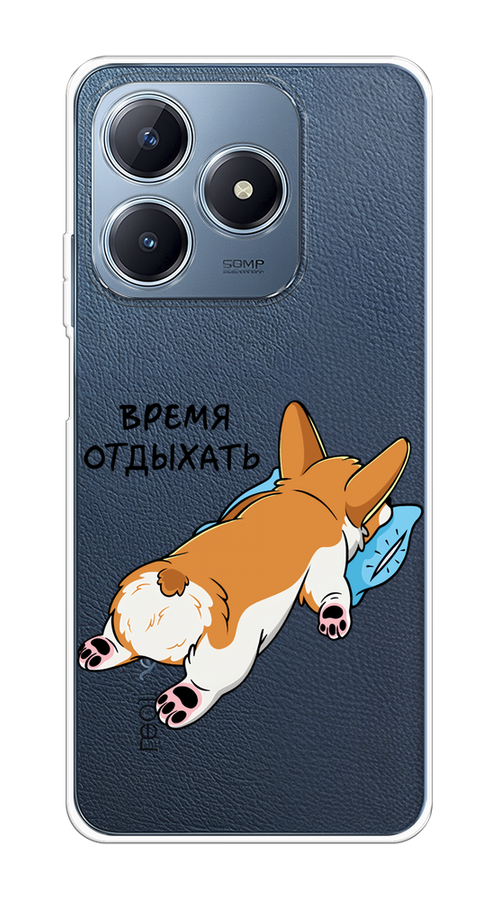 

Чехол Case Place на Realme C63 "Корги отдыхает", Черный;коричневый;голубой, 2517350-1