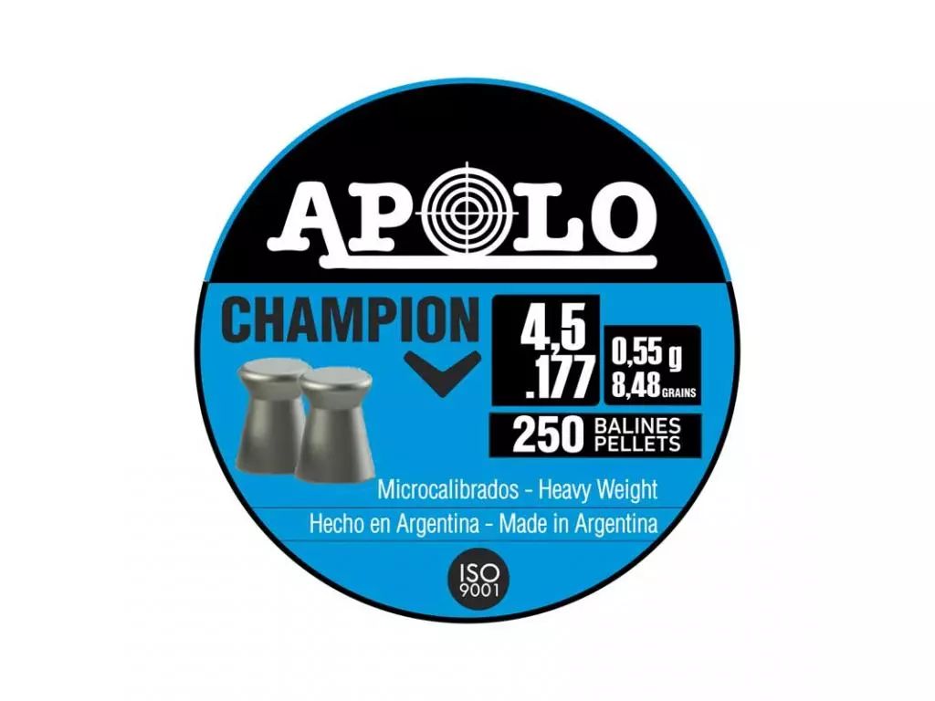 Пули пневматические Apolo Champion 4,5 мм 0,55 грамма (250 штук)