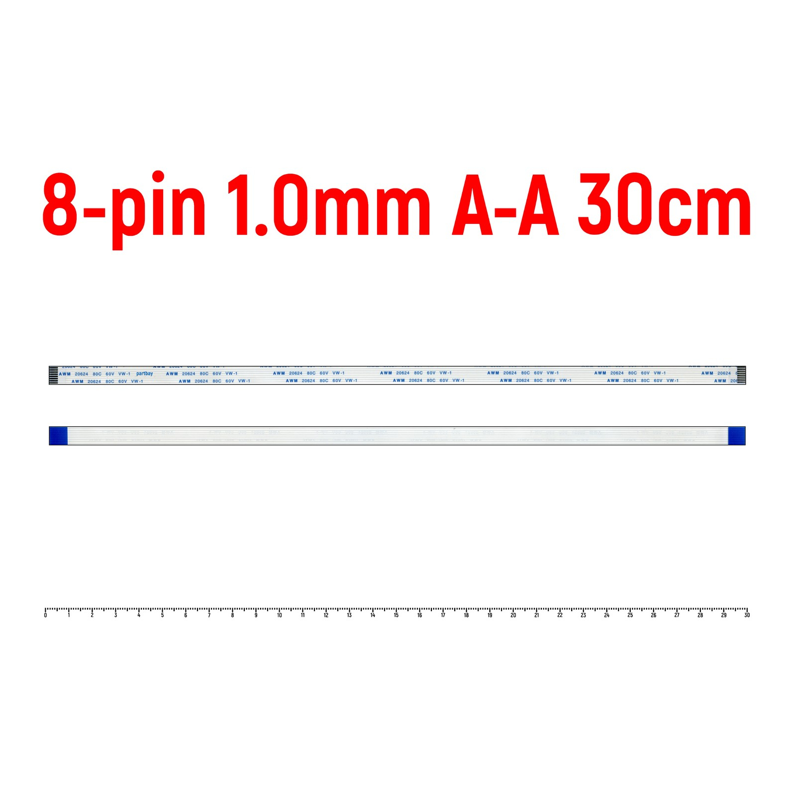 

Шлейф FFC 8-pin Шаг 1.0mm Длина 30cm