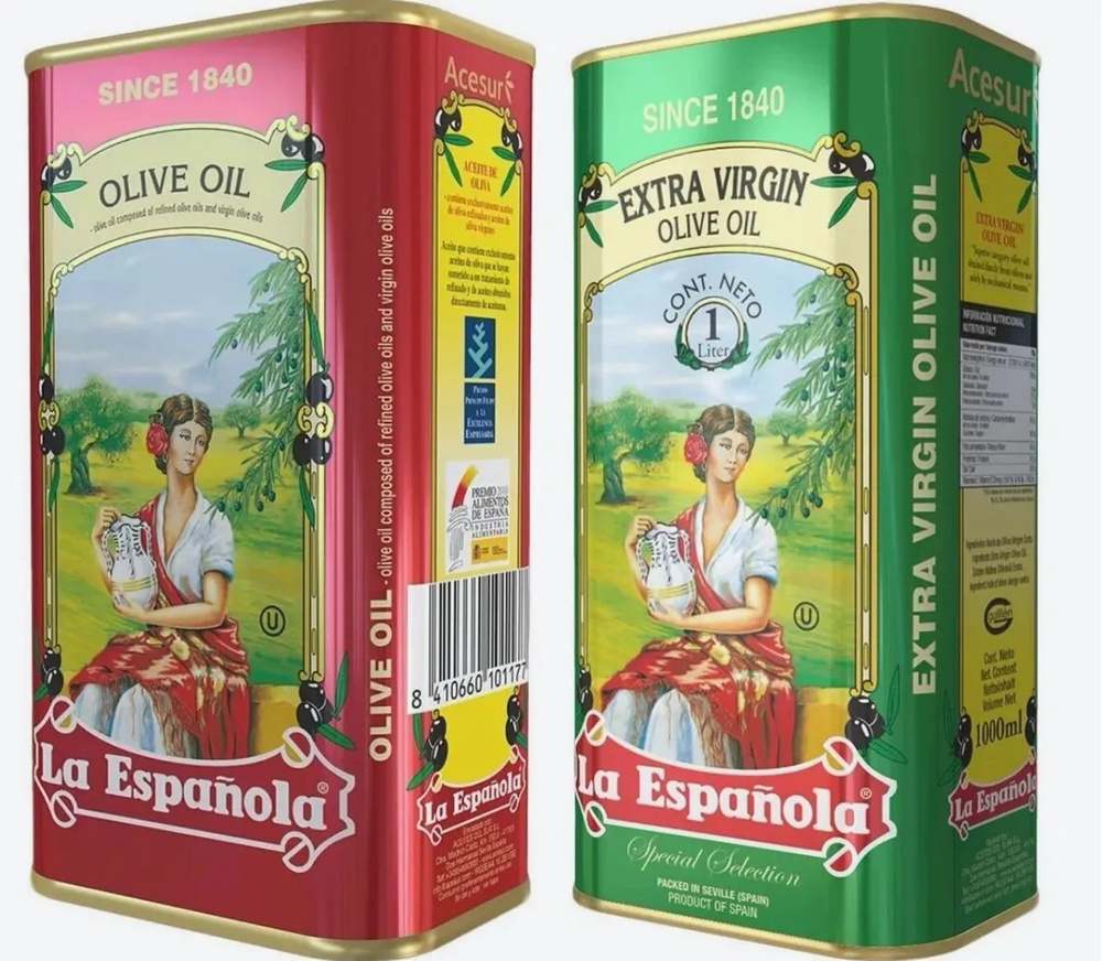 Набор оливковых масел La Espanola Olive Oil Classic и Extra Virgin 2 шт по 1 л 6260₽