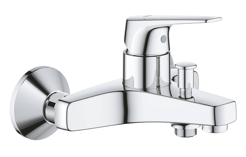 Смеситель для ванны GROHE BauFlow, хром (23601000) смеситель для ванны grohe bauflow 23601000 однорычажный цвет хром