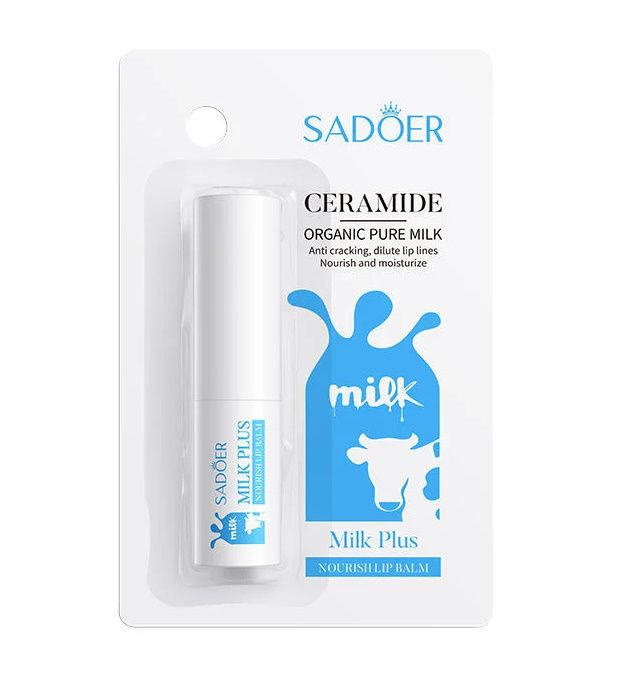Увлажняющий органический бальзам для губ Sadoer с керамидами и аминокислотами молока 2,7г технологическое оборудование переработки молока учебник для спо
