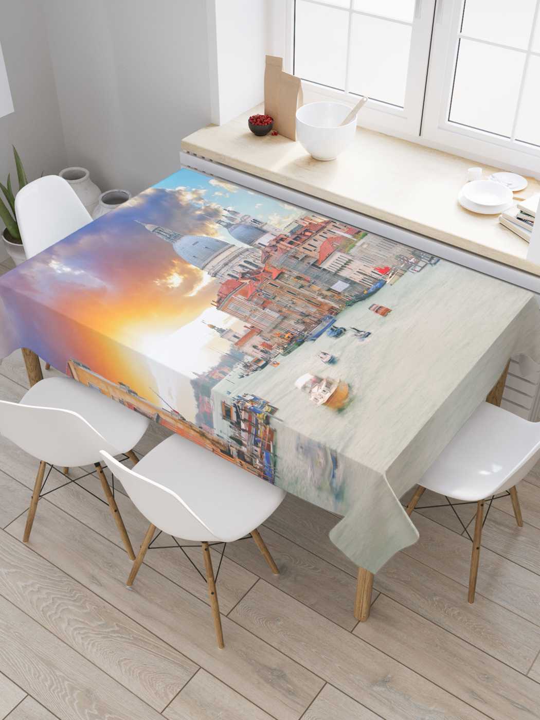 

Скатерть прямоугольная JoyArty "Водный транспорт" из оксфорда, 180x145 см, Фиолетовый, Водный транспорт