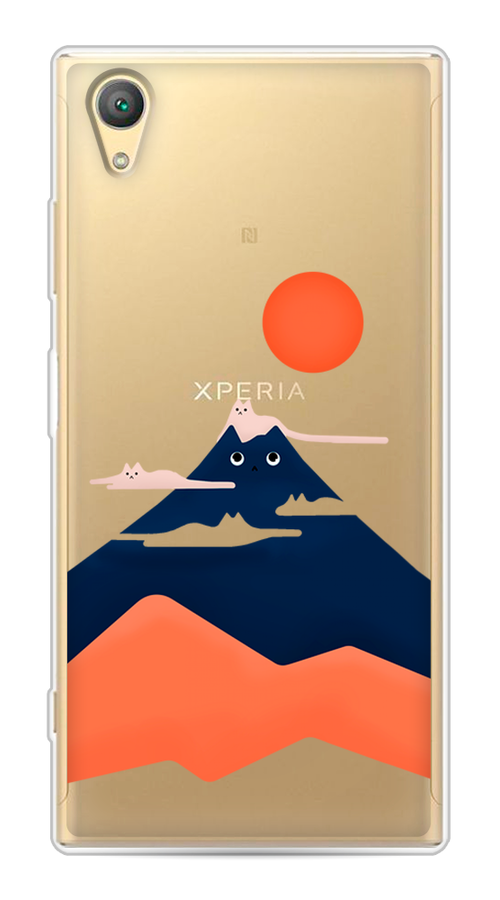 

Чехол на Sony Xperia XA1 plus "Кот-гора", Черный;оранжевый, 53050-4