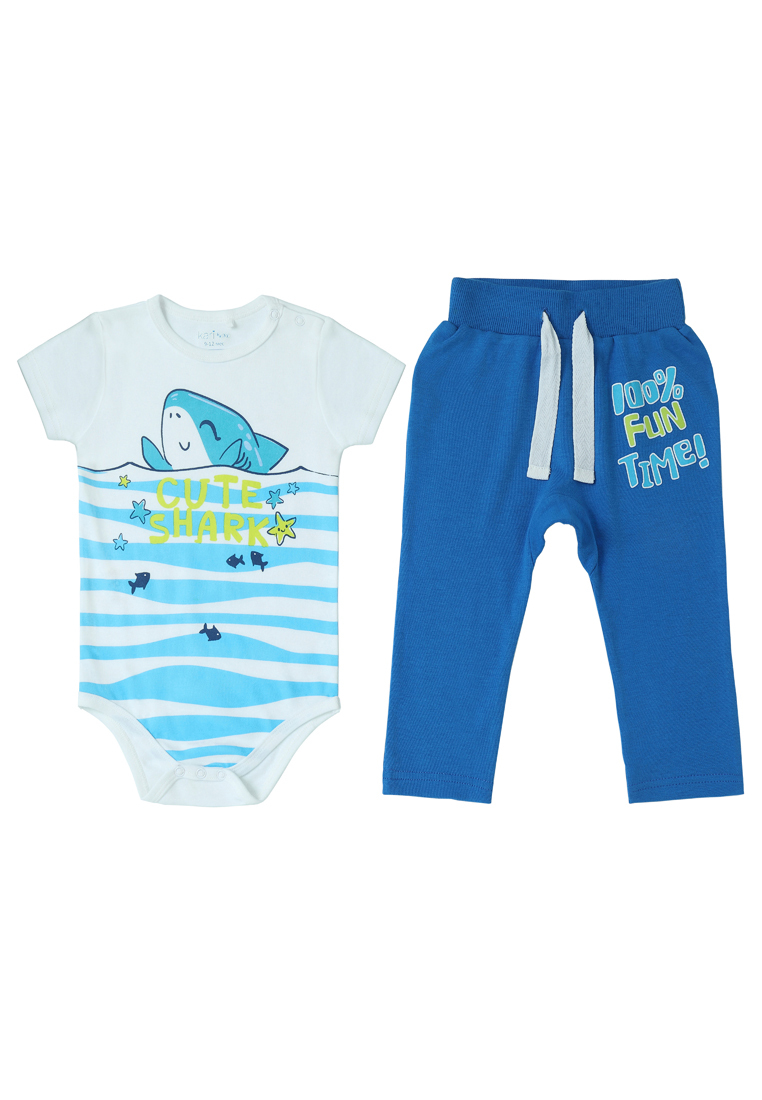 

Комплект одежды Kari baby SS22B14301211 цв. белый, синий р. 68, SS22B14301211