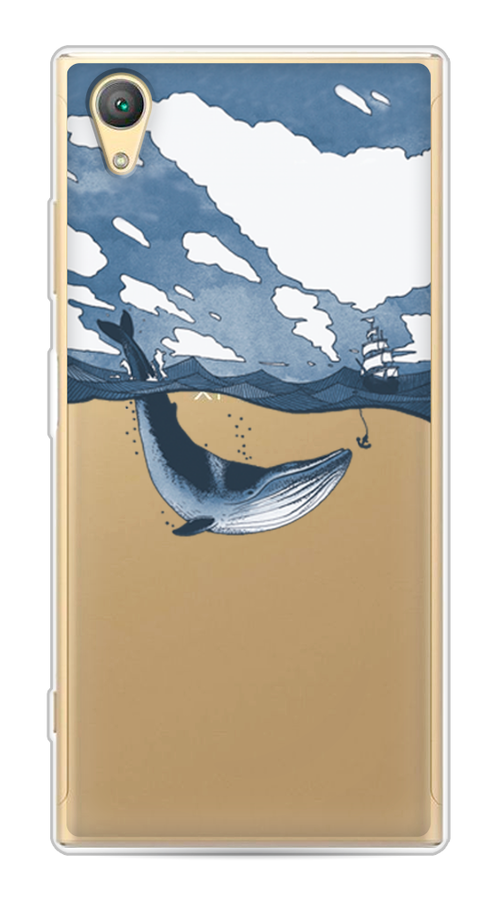

Чехол на Sony Xperia XA1 plus "Большой кит", Синий, 53050-1