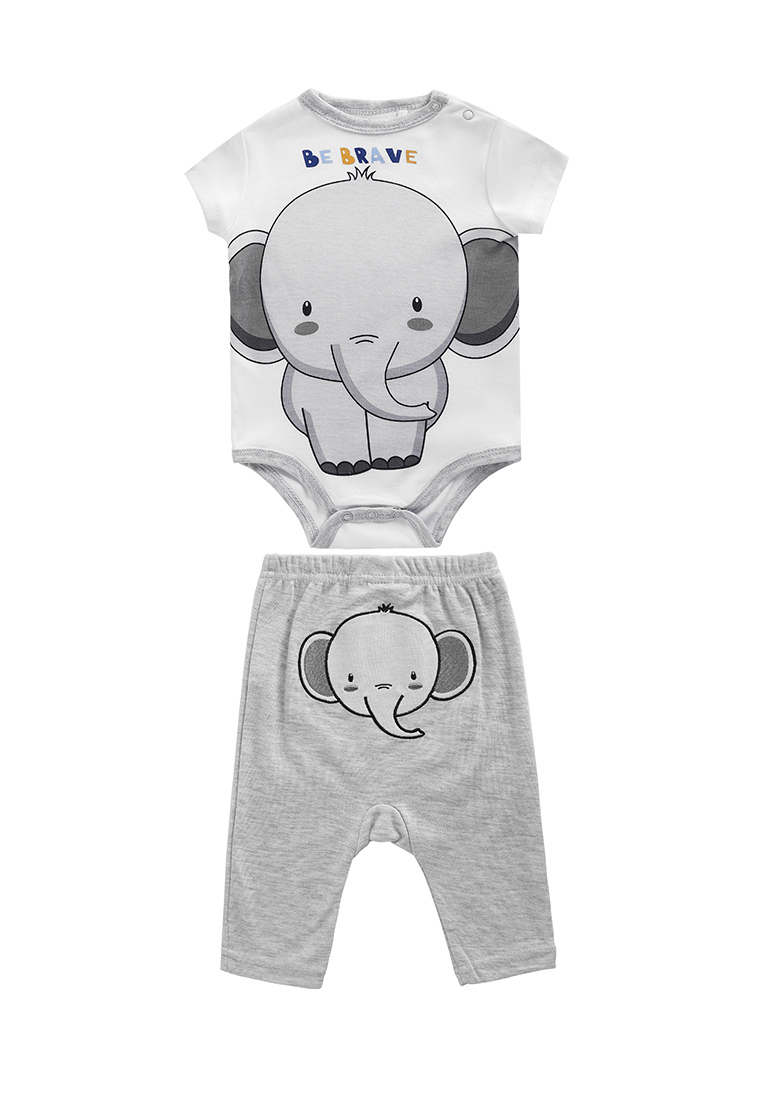 

Комплект одежды Kari baby SS22B11800810 цв. белый, серый р. 74, SS22B11800810