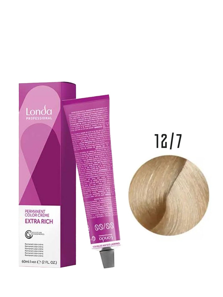 Стойкая крем-краска для волос Londa 12/7 специальный блонд коричневый 60 мл клей специальный navr обувной 30 мл