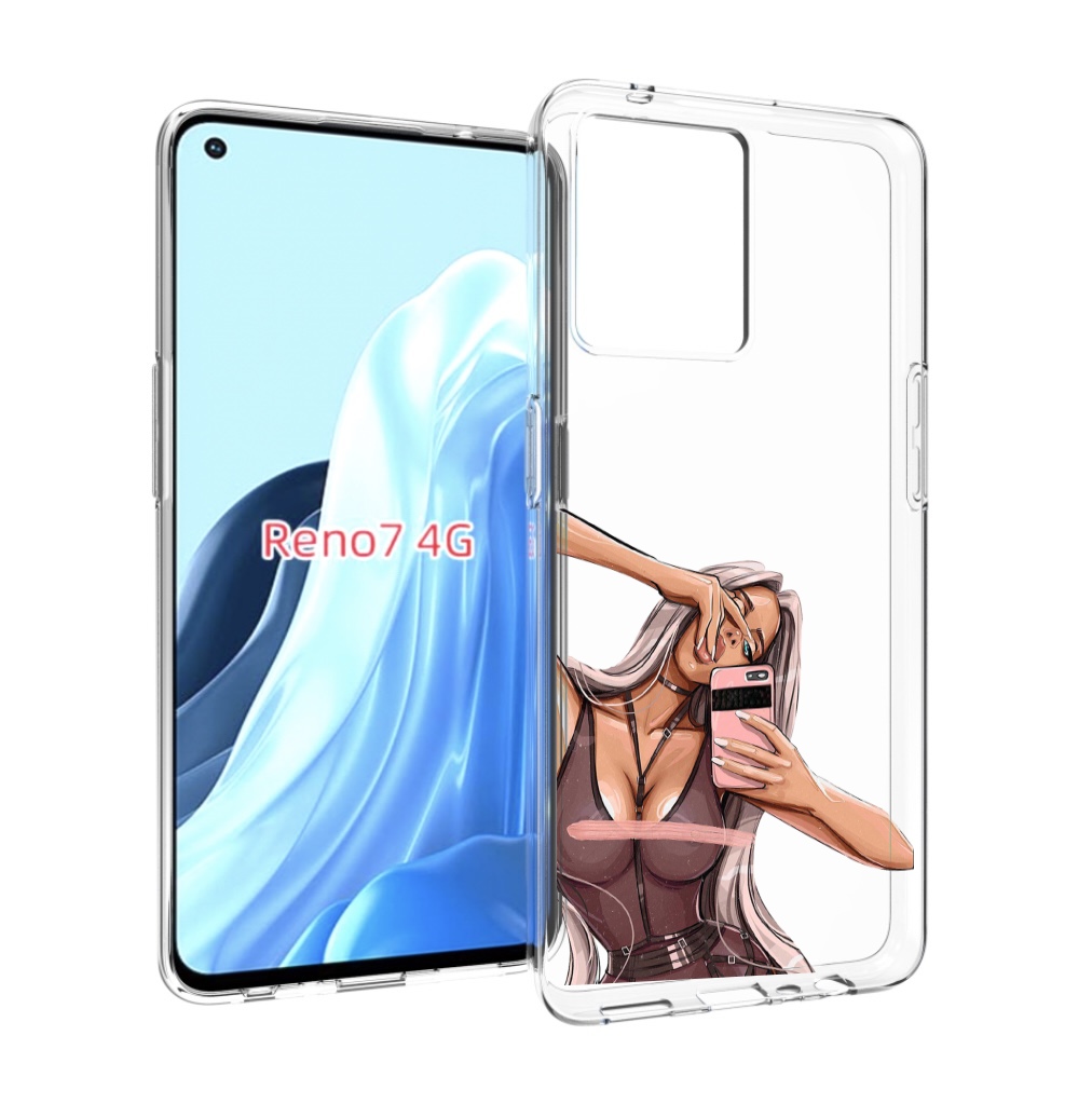 

Чехол MyPads девушка-в-прозрачной-одежде для OPPO RENO 7 4G, Прозрачный, Tocco