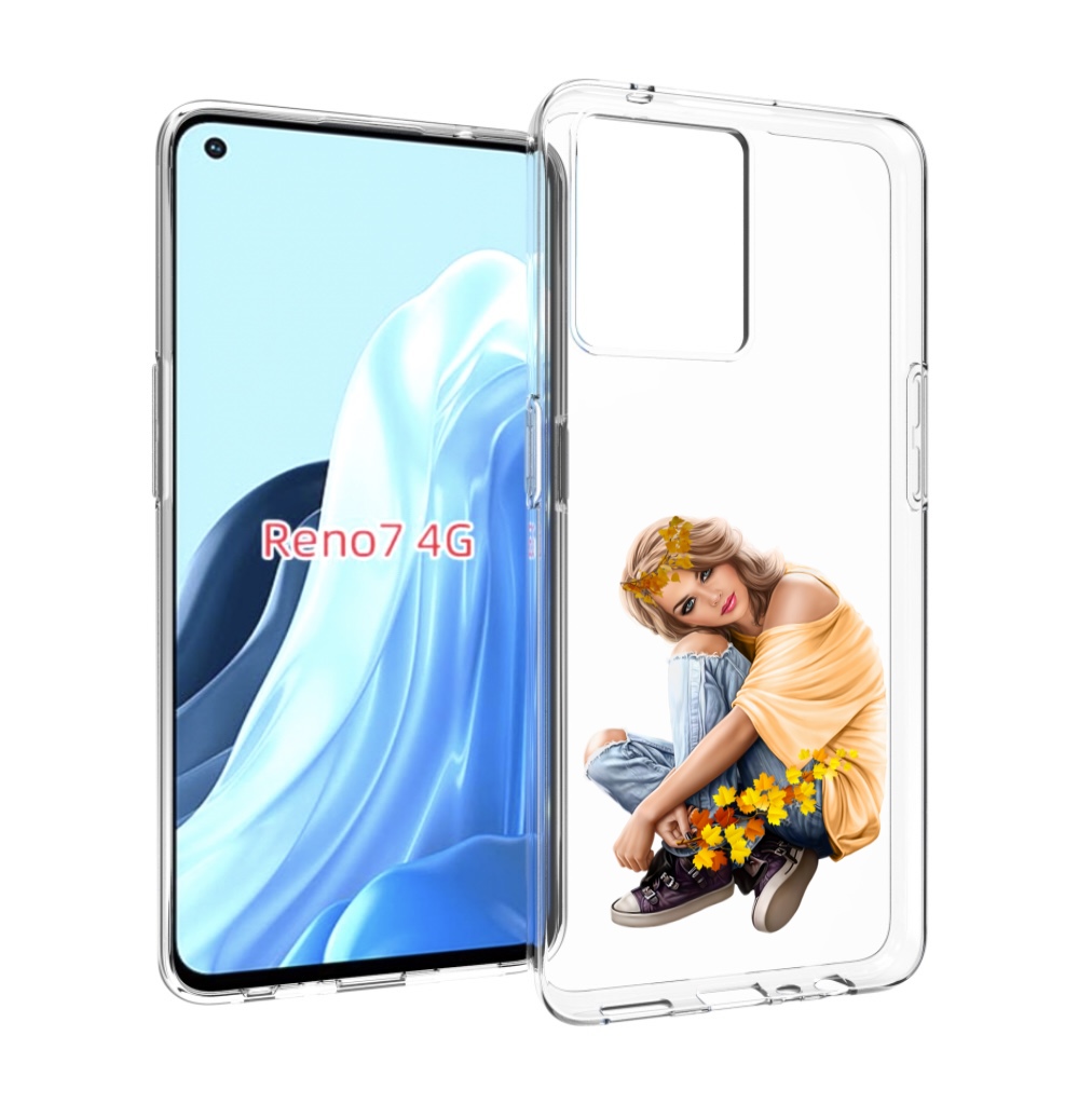 

Чехол MyPads девушка-в-цветочками женский для OPPO RENO 7 4G, Прозрачный, Tocco