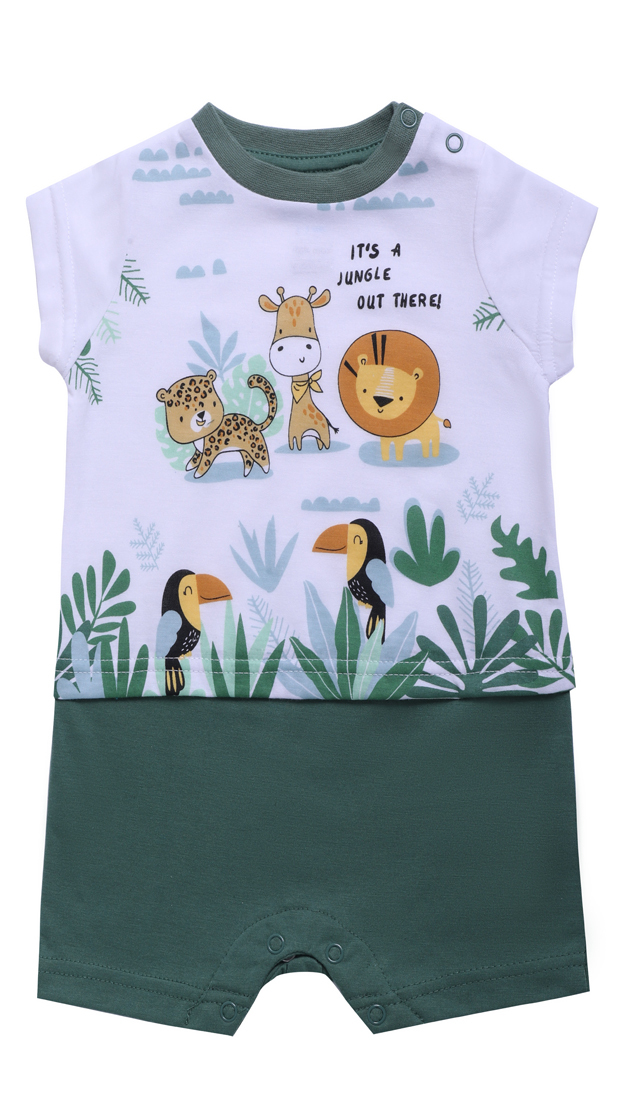 Комбинезон детский Kari baby SS22B08300609 цв. белый, хаки р. 80