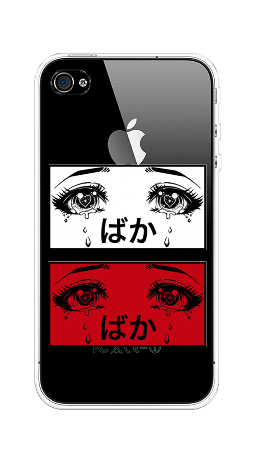 

Чехол на Apple iPhone 4/4S "Красные глаза манга", Красный;белый;черный, 10150-4