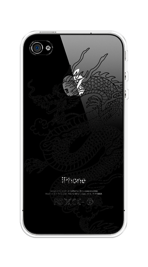 

Чехол на Apple iPhone 4/4S "Большой китайский дракон", Черный;серый, 10150-1