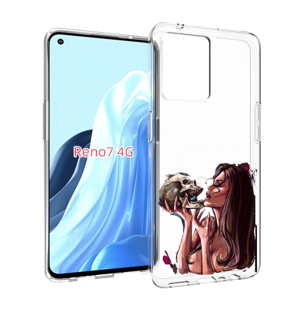 

Чехол MyPads девушка-модель-с-черепом для OPPO RENO 7 4G, Прозрачный, Tocco