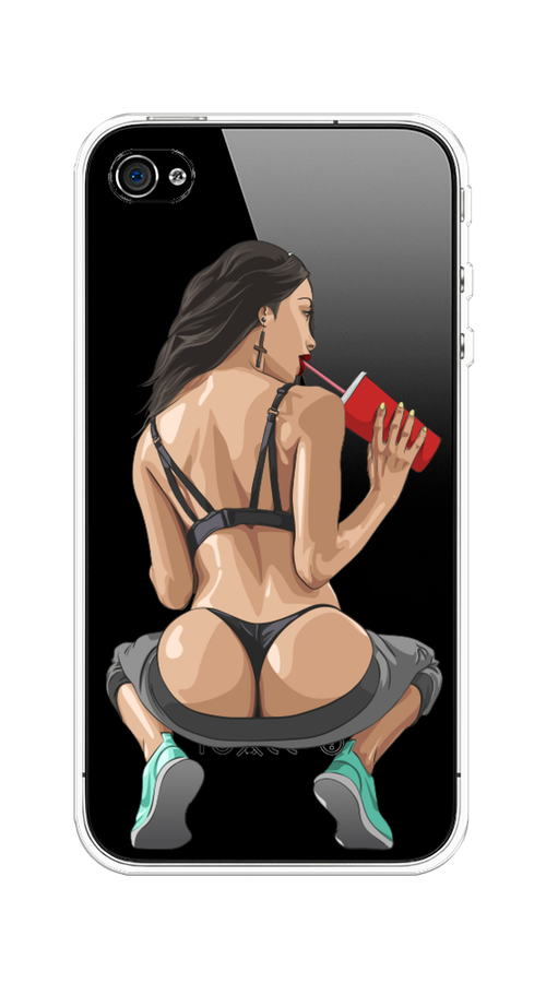 

Чехол на Apple iPhone 4 "Сочные булочки", Бежевый;красный;черный, 10150-6