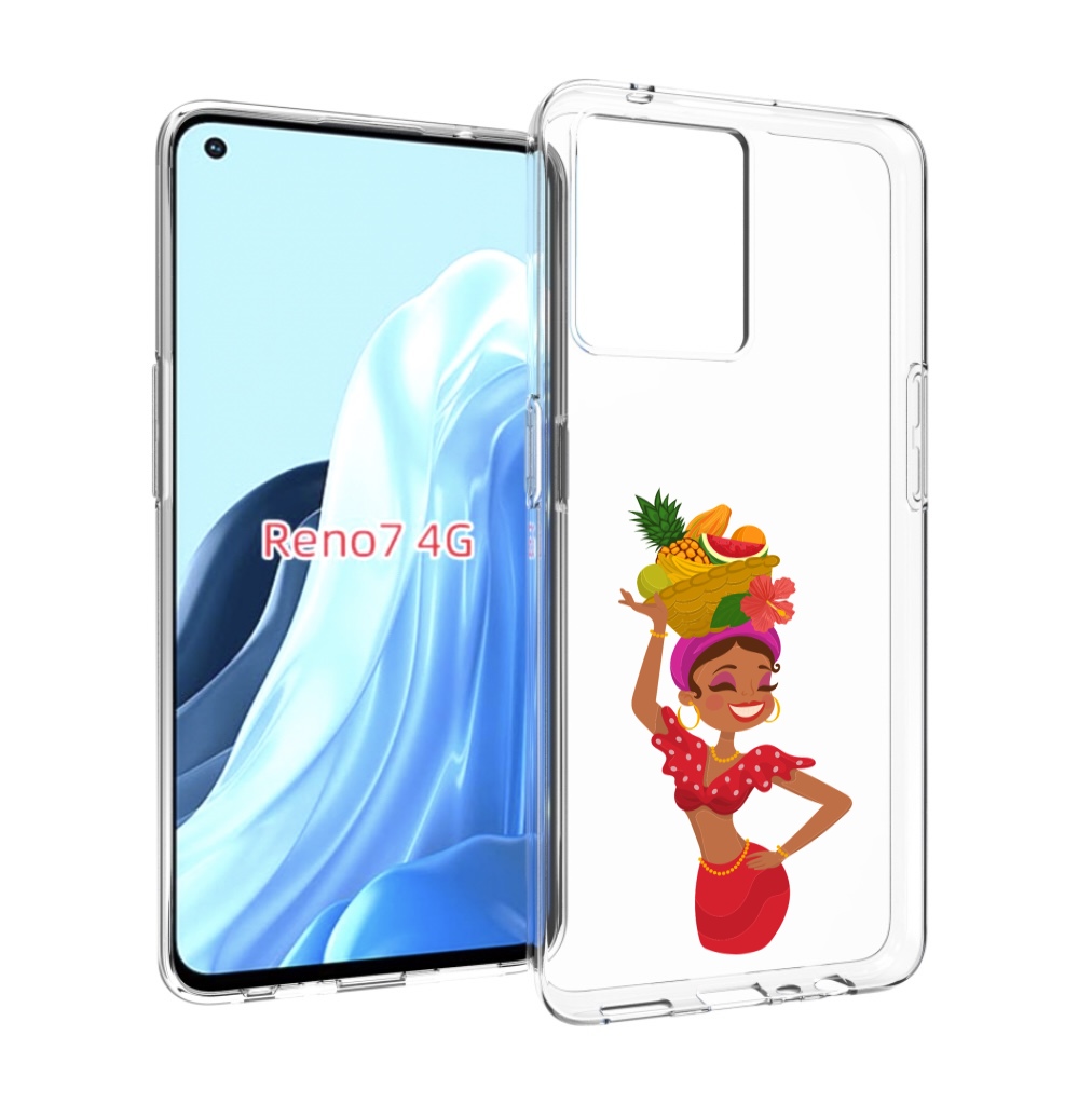 

Чехол MyPads девушка-мулатка для OPPO RENO 7 4G, Прозрачный, Tocco