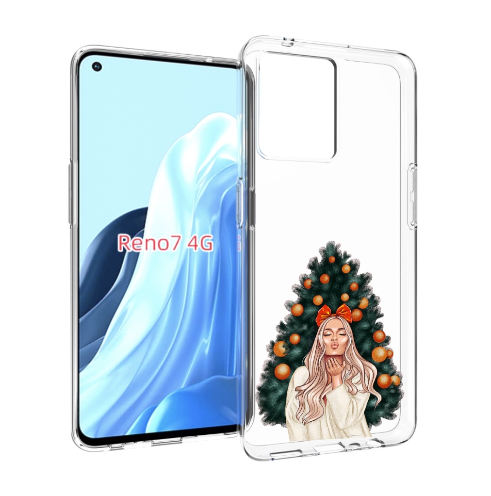 

Чехол MyPads девушка-под-елкой-с-мандаринами женский для OPPO RENO 7 4G, Прозрачный, Tocco